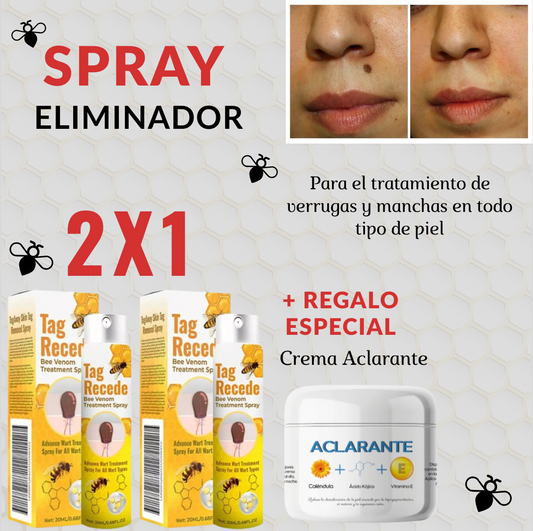 ELIMINA VERRUGAS TAG RECEDE® + CREMA ACLARANTE